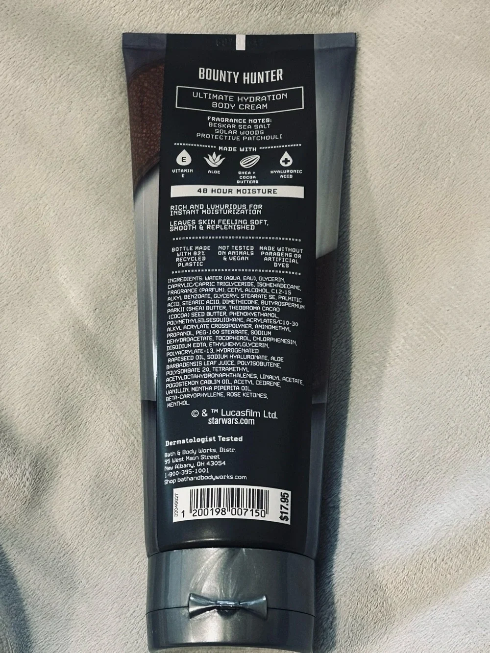 Bath & Body Works men’s star wars body cream bounty hunter the mandalorian NEW